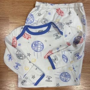STAR WARS DISNEY BABY NEWBORN PAJAMA PJ GOWN 0-6 MONTHS